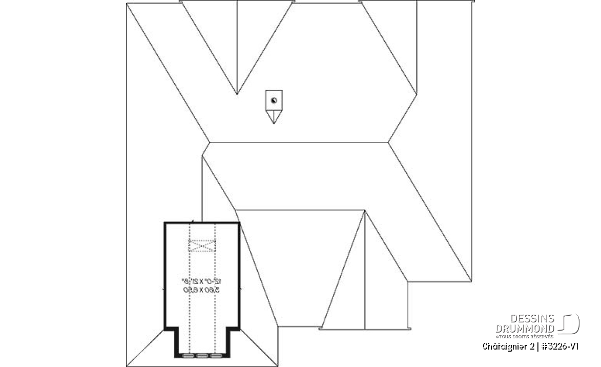 Rangement boni - Plan de plain-pied style ranch, garage double, 3 chambres, 2 salles de bain, foyer, plafond 9 pieds partout - Châtaignier 2