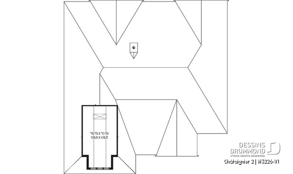 Rangement boni - Plan de plain-pied style ranch, garage double, 3 chambres, 2 salles de bain, foyer, plafond 9 pieds partout - Châtaignier 2