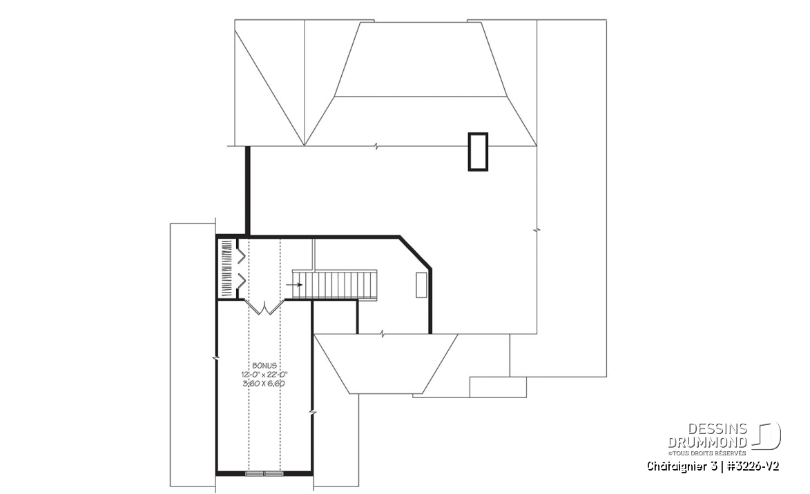 Espace boni - Plain-pied style ranch avec garage double, 2 à 4 chambres, superbe cuisine avec îlot, foyer, suite des parents - Châtaignier 3