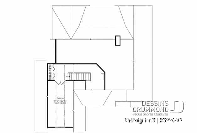 Espace boni - Plain-pied style ranch avec garage double, 2 à 4 chambres, superbe cuisine avec îlot, foyer, suite des parents - Châtaignier 3