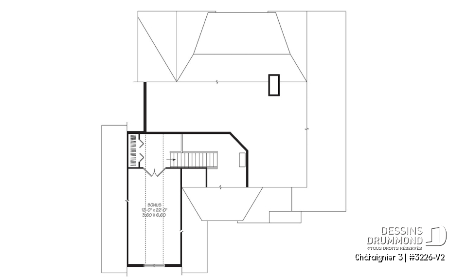 Espace boni - Plain-pied style ranch avec garage double, 2 à 4 chambres, superbe cuisine avec îlot, foyer, suite des parents - Châtaignier 3