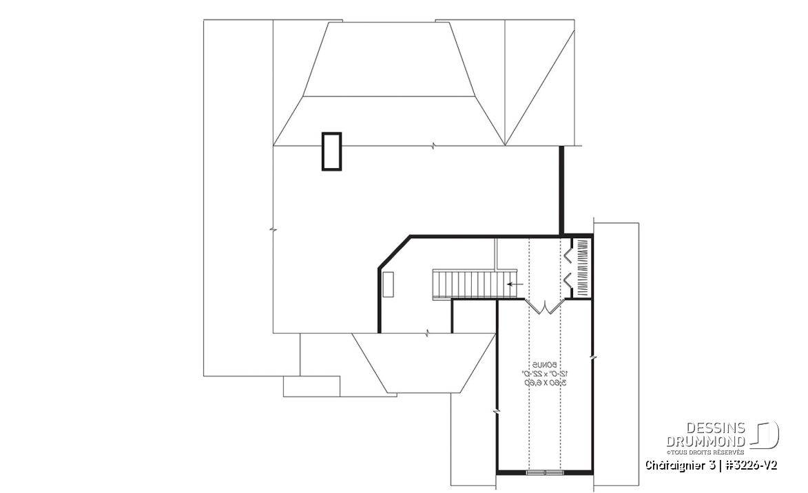 Espace boni - Plain-pied style ranch avec garage double, 2 à 4 chambres, superbe cuisine avec îlot, foyer, suite des parents - Châtaignier 3
