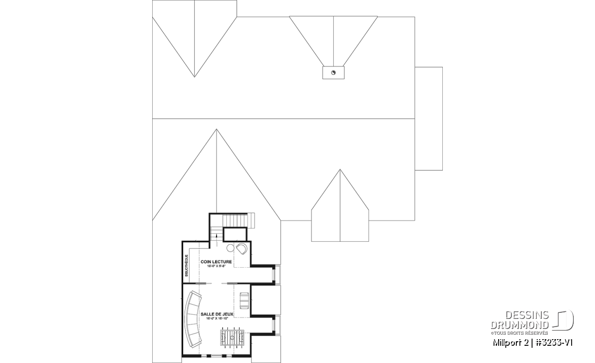 Étage - Farmhouse 3 chambres, chambre parents balcon privé, bureau, espace boni, foyer, garde-manger, 2.5 s.bain - Millport 2