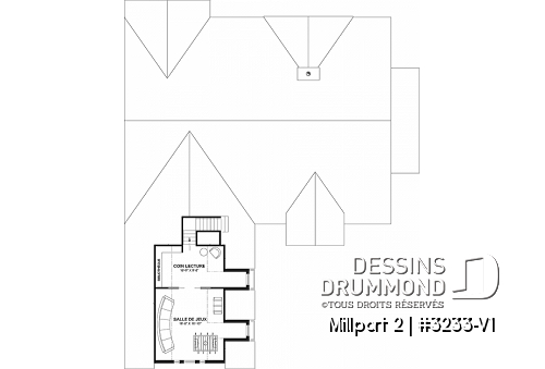 Étage - Farmhouse 3 chambres, chambre parents balcon privé, bureau, espace boni, foyer, garde-manger, 2.5 s.bain - Millport 2