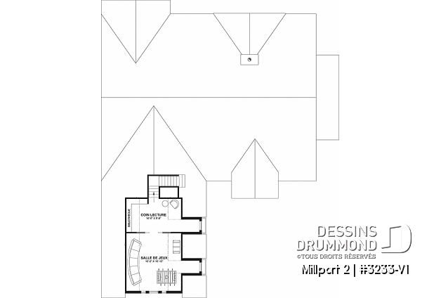 Étage - Farmhouse 3 chambres, chambre parents balcon privé, bureau, espace boni, foyer, garde-manger, 2.5 s.bain - Millport 2