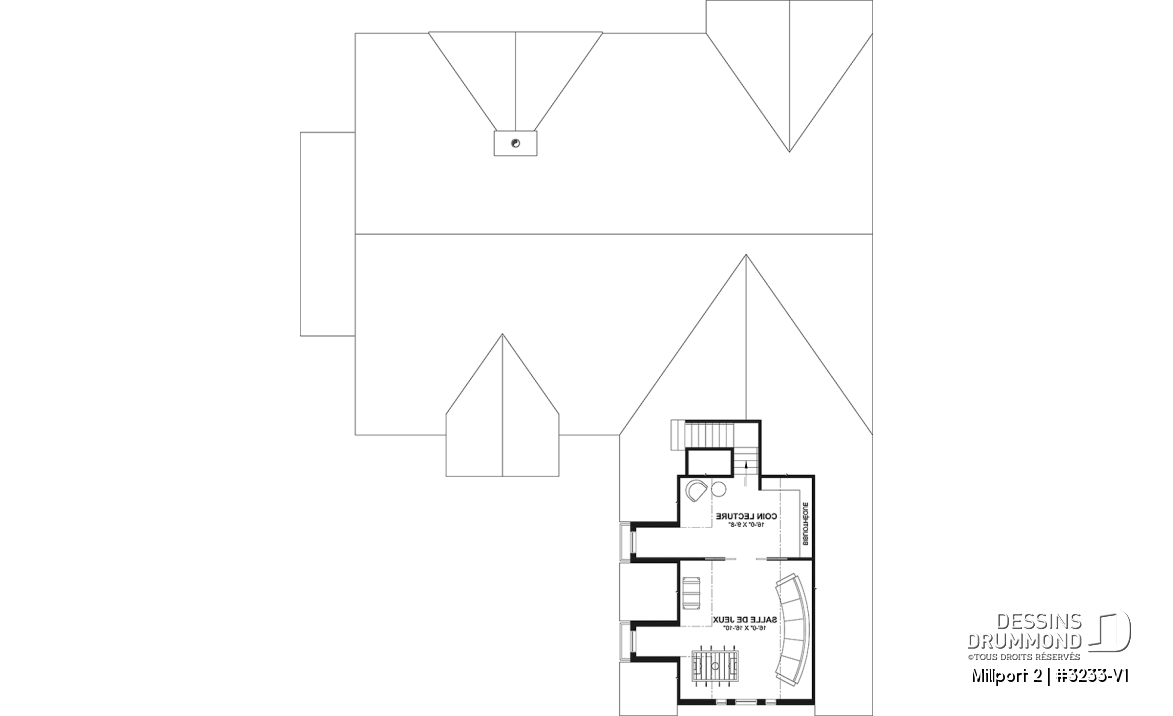 Étage - Farmhouse 3 chambres, chambre parents balcon privé, bureau, espace boni, foyer, garde-manger, 2.5 s.bain - Millport 2
