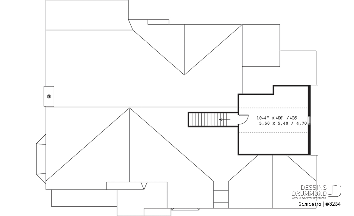 Espace boni - Plan de bungalow, terrain en coin, garage double de côté, grande chambre des parents, foyer, cinéma - Gambetta