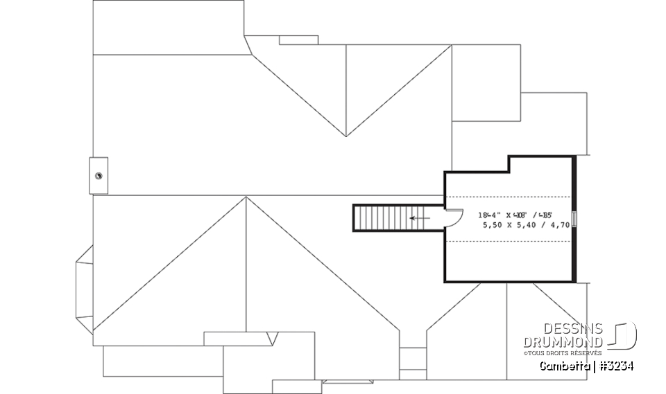 Espace boni - Plan de bungalow, terrain en coin, garage double de côté, grande chambre des parents, foyer, cinéma - Gambetta