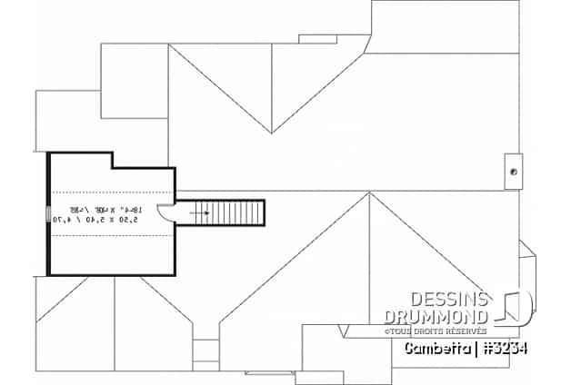 Espace boni - Plan de bungalow, terrain en coin, garage double de côté, grande chambre des parents, foyer, cinéma - Gambetta