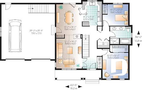 Rez-de-chaussée - Plain-pied champêtre, garage double, foyer sur deux faces, superbe salle de bain - Mary 3