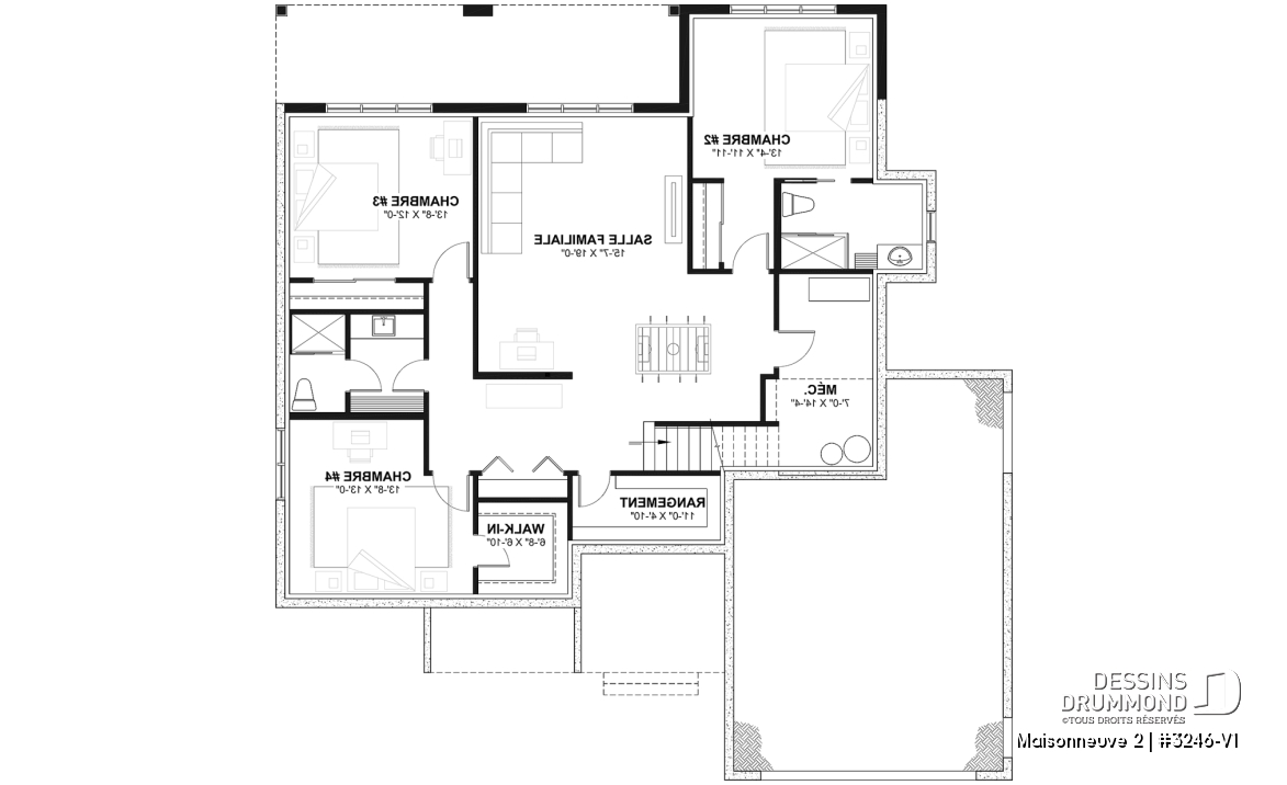 Sous-sol aménagé (Optionel $) - Plan de plain-pied avec garage double, moderne farmhouse, superbe suite principale, sous-sol fini optionnel - Maisonneuve 2