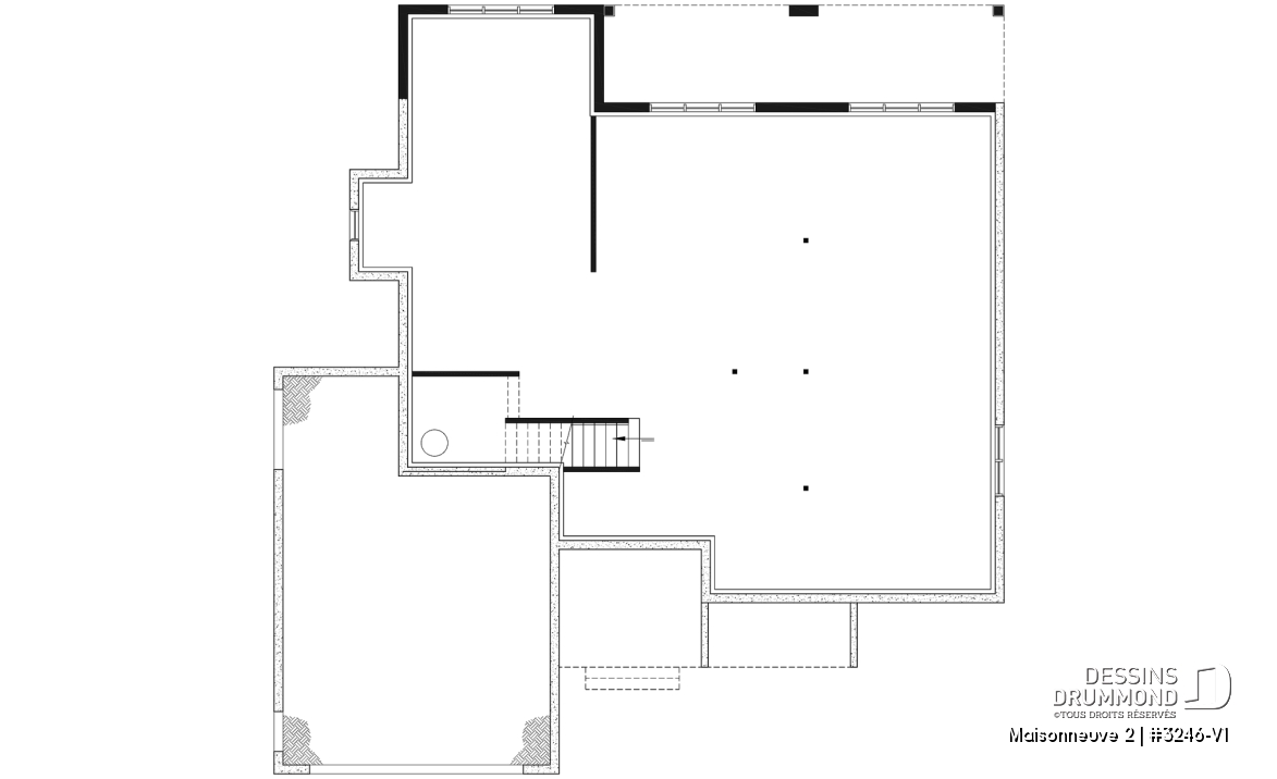 Sous-sol aménageable - Plan de plain-pied avec garage double, moderne farmhouse, superbe suite principale, sous-sol fini optionnel - Maisonneuve 2