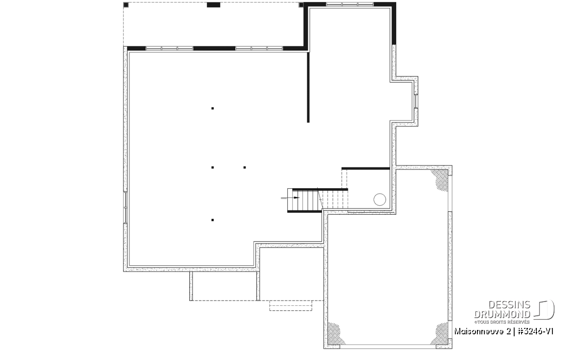 Sous-sol aménageable - Plan de plain-pied avec garage double, moderne farmhouse, superbe suite principale, sous-sol fini optionnel - Maisonneuve 2
