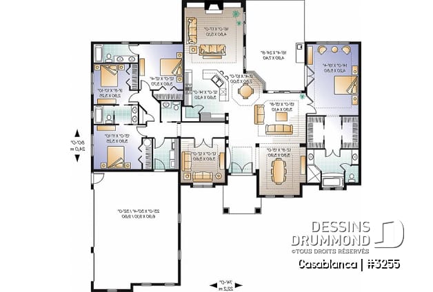 Rez-de-chaussée - Maison luxueuse et spacieuse, 4 chambres, garage triple, plafond 10' - Casablanca
