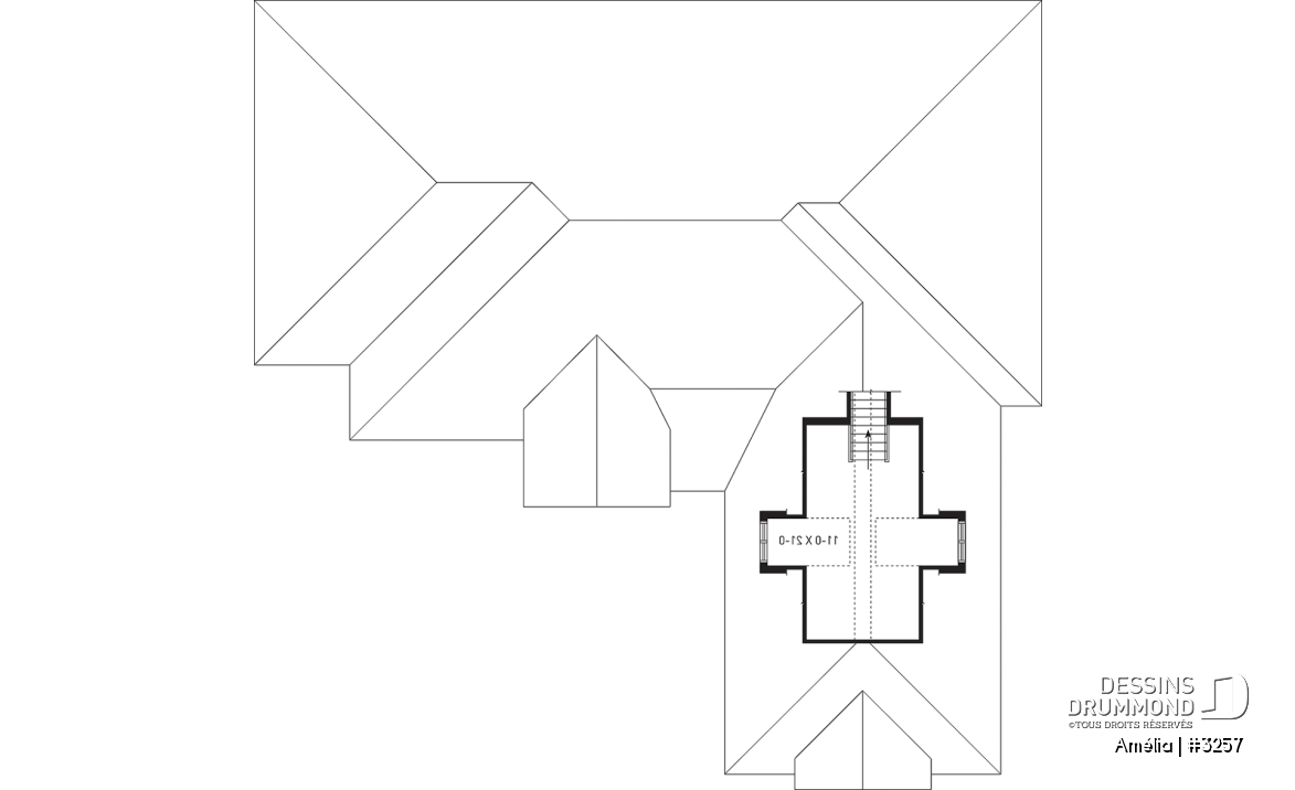 Espace boni - Plan de maison 1 étage, 3 à 4 chambres, garage double, espace boni, grande chambre des maîtres, bureau - Amélia