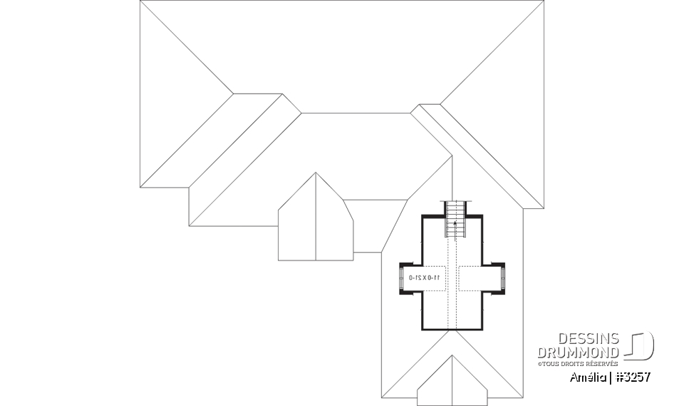 Espace boni - Plan de maison 1 étage, 3 à 4 chambres, garage double, espace boni, grande chambre des maîtres, bureau - Amélia