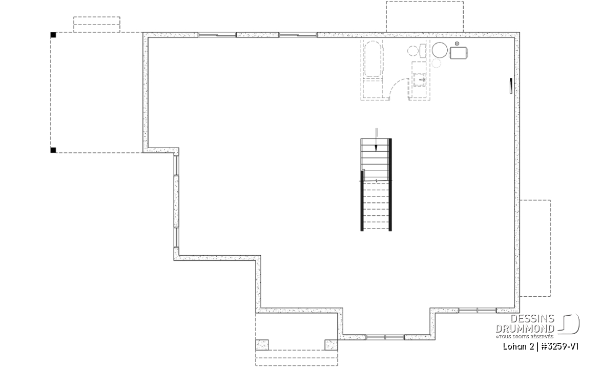 Sous-sol aménageable (Optionel $) - Modèle de plain-pied spacieux, dalle flottante, 3 chambres, 2 s. bain, grand îlot à la cuisine avec banquette - Lohan 2