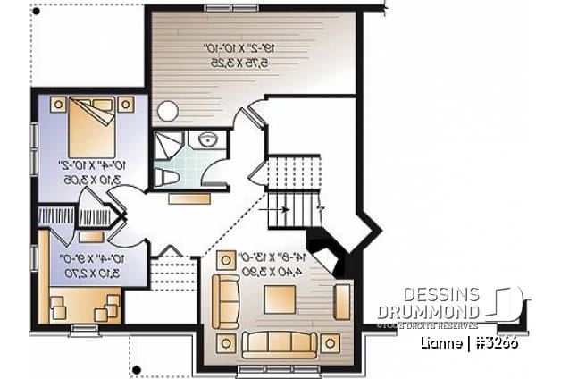 Sous-sol - Plain-pied 3 chambres, fenêtre abondante, plafond 16' à la salle de séjour, garage - Lianne