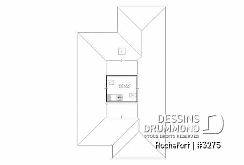 Rangement boni - Plan de bungalow adapté fauteuil roulant, 2 chambres, plafond 9pi., foyer, grande terrasse abritée - Rochefort
