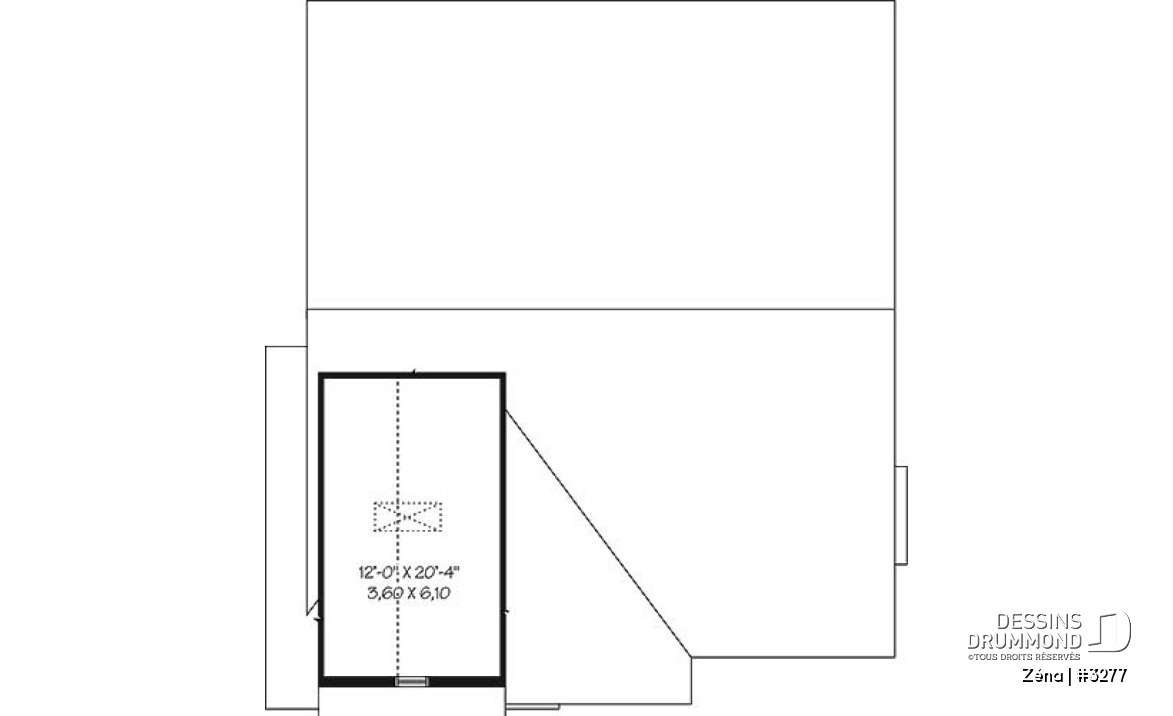 Rangement boni - Plan de maison de style Craftsman, salle de séjour avec foyer et coin bureau, chambre maître avec walk-in - Zéna