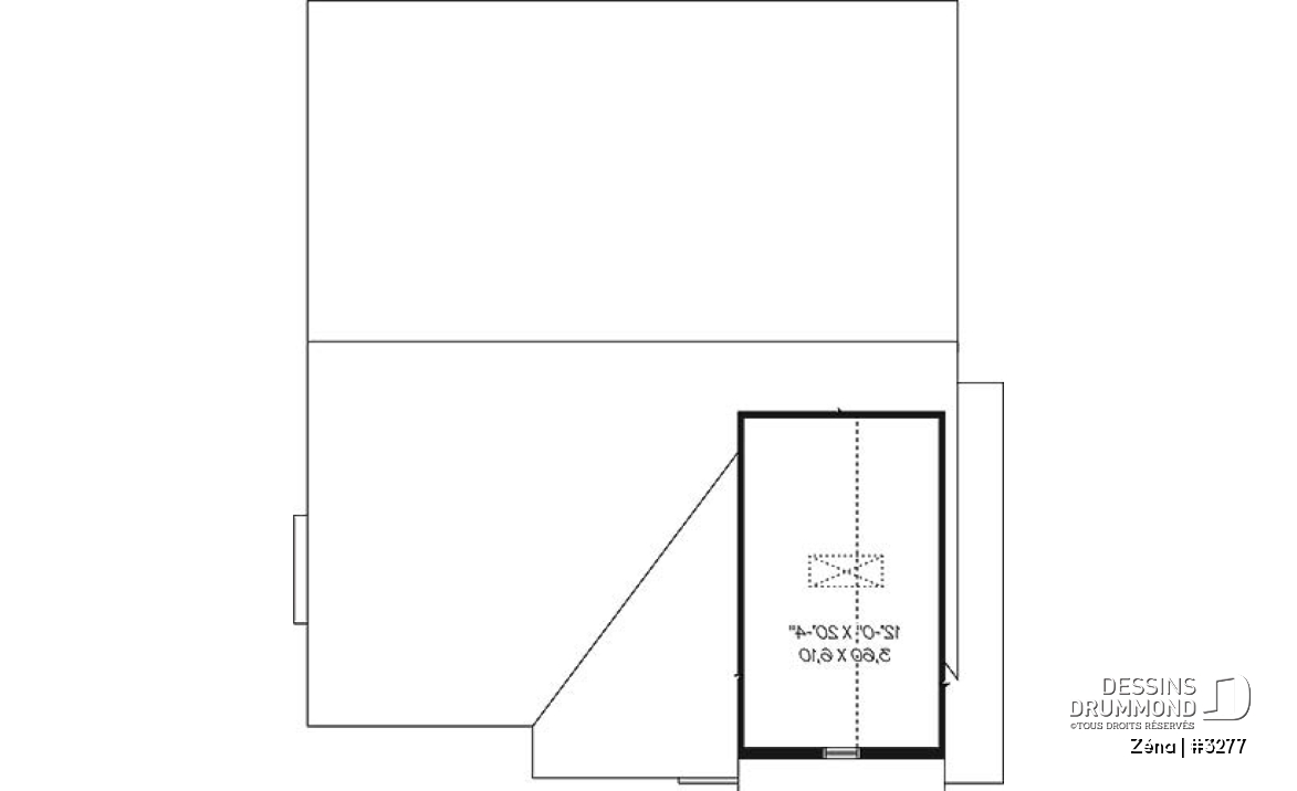 Rangement boni - Plan de maison de style Craftsman, salle de séjour avec foyer et coin bureau, chambre maître avec walk-in - Zéna