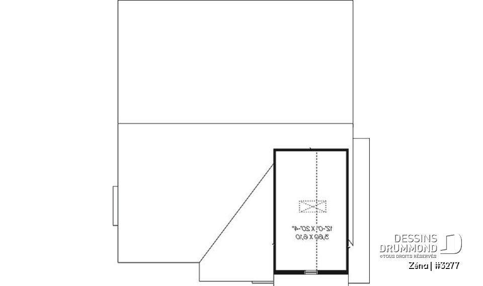 Rangement boni - Plan de maison de style Craftsman, salle de séjour avec foyer et coin bureau, chambre maître avec walk-in - Zéna