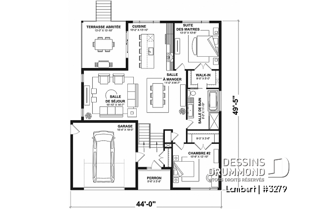 Rez-de-chaussée - Split-level contemporain, 4 à 5 chambres, salle familiale et salon, bureau, garage et plus! - Lambert