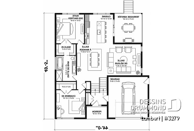 Rez-de-chaussée - Split-level contemporain, 4 à 5 chambres, salle familiale et salon, bureau, garage et plus! - Lambert