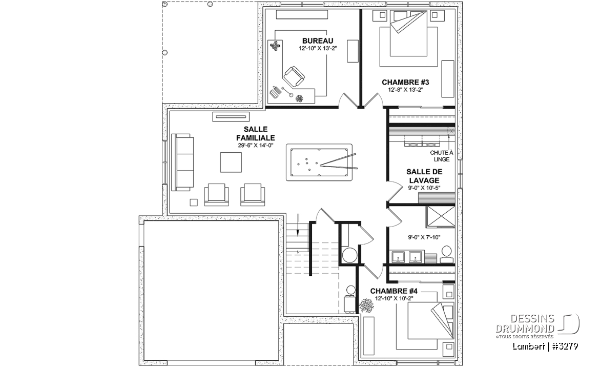 Sous-sol aménagé (Optionel $) - Maison contemporaine à entrée split, 2 à 5 chambres, salle familiale et salon, bureau, garage et plus! - Lambert