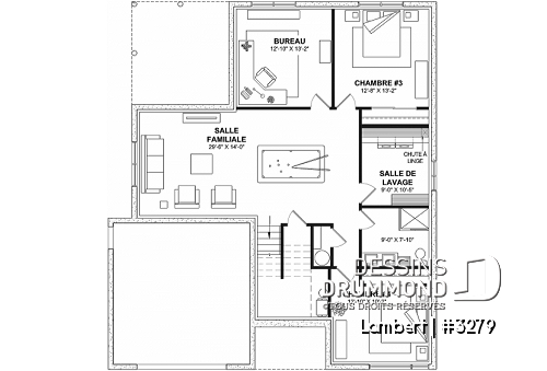 Sous-sol aménagé (Optionel $) -  - Lambert