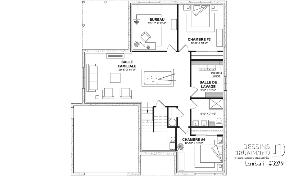 Sous-sol aménagé (Optionel $) - Maison contemporaine à entrée split, 2 à 5 chambres, salle familiale et salon, bureau, garage et plus! - Lambert