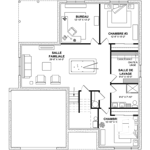 Sous-sol aménagé (Optionel $) - Maison contemporaine à entrée split, 2 à 5 chambres, salle familiale et salon, bureau, garage et plus! - Lambert