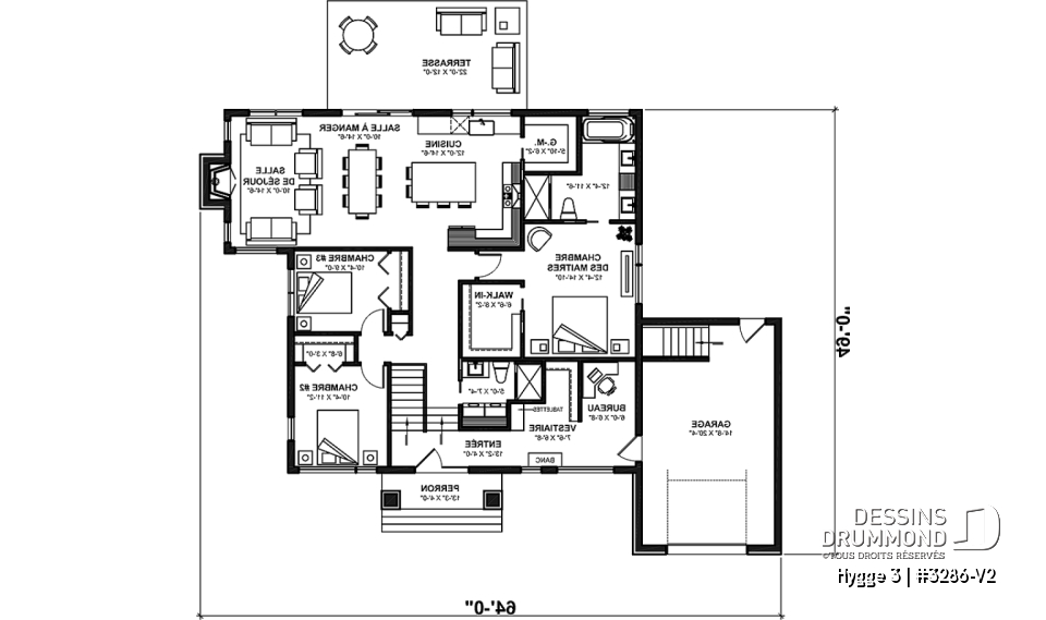 Rez-de-chaussée - Maison scandinave 1686 pi² : 3 chambres, suite des maîtres, entrée split 11'9’’ et aire ouverte lumineuse - Hygge 3
