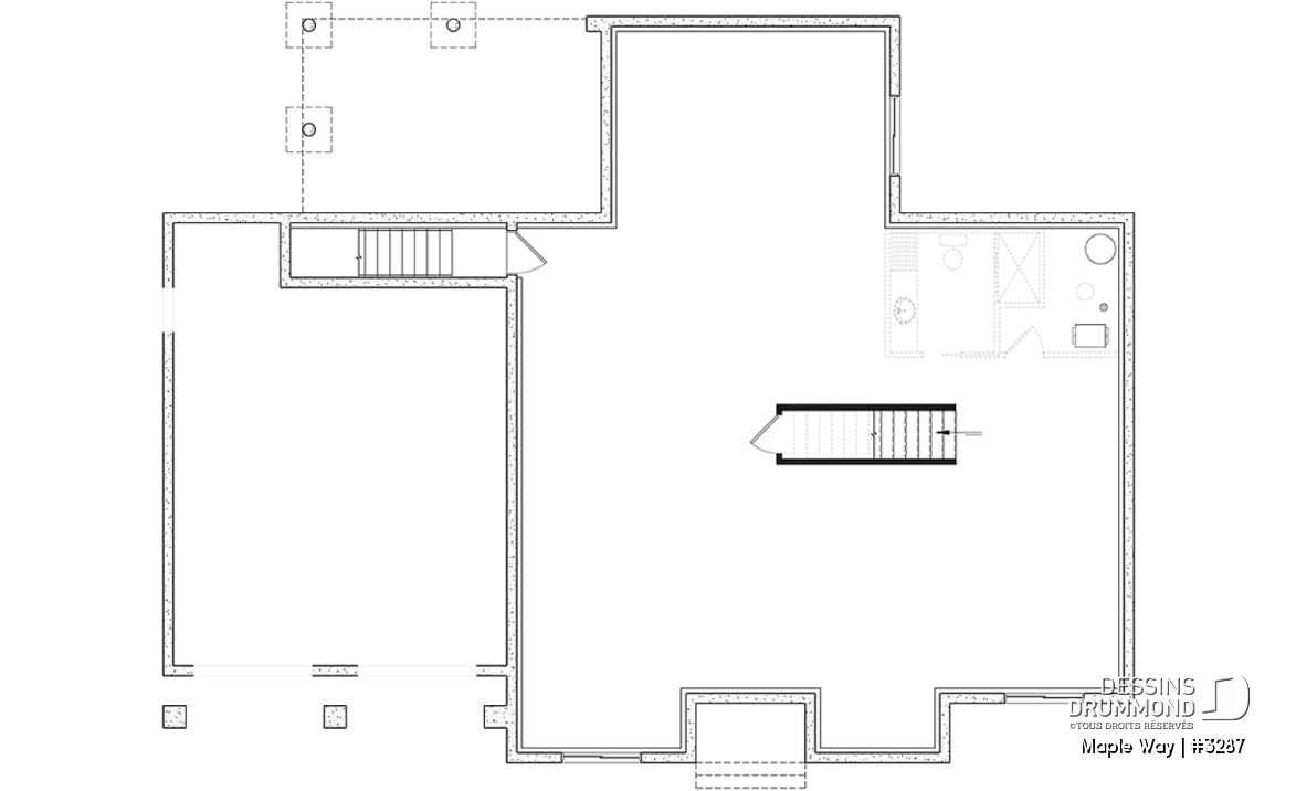 Sous-sol - Grand plain-pied Farmhouse, garage double, superbe salle de séjour à plafond de 10', terrasse couverte - Maple Way