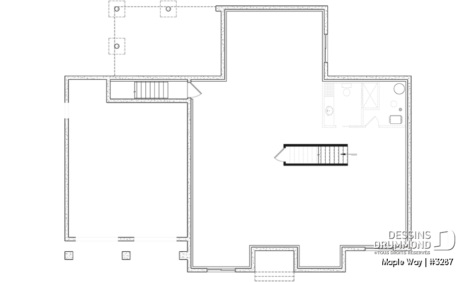 Sous-sol - Grand plain-pied Farmhouse, garage double, superbe salle de séjour à plafond de 10', terrasse couverte - Maple Way