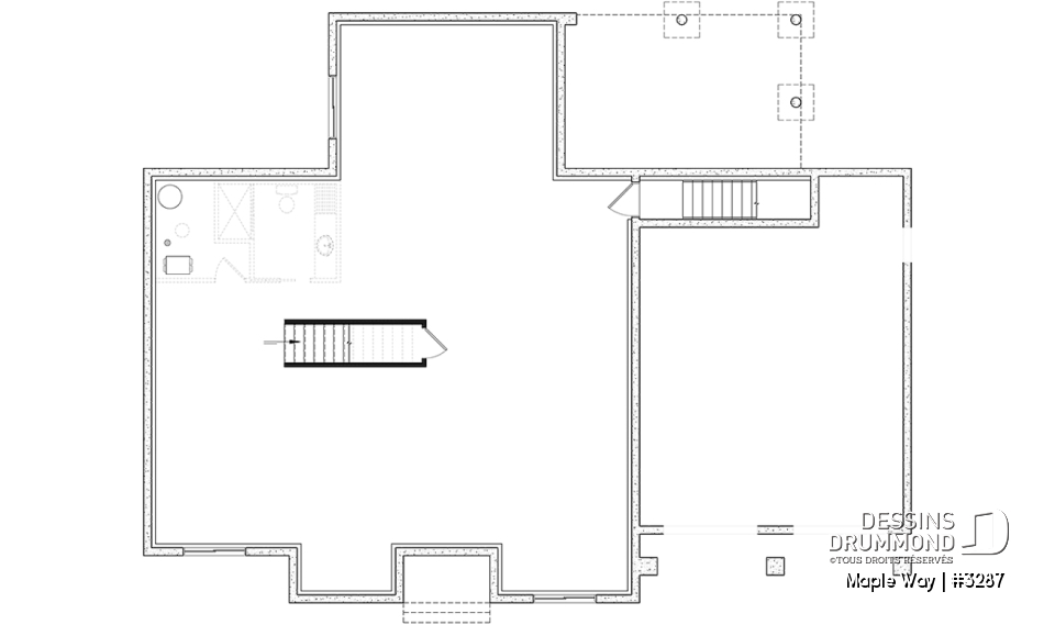 Sous-sol - Grand plain-pied Farmhouse, garage double, superbe salle de séjour à plafond de 10', terrasse couverte - Maple Way