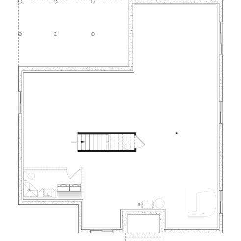 Sous-sol aménageable - Farmhouse de 4 à 5 chambres, plain-pied et sous-sol aménagé optionnel, superbe lumière naturelle - Maple Way 3