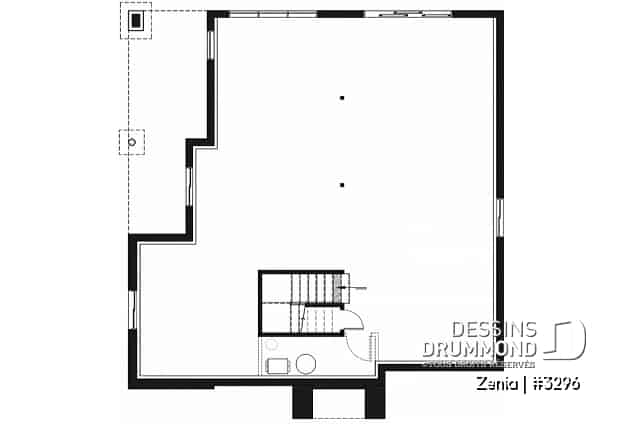 Sous-sol - Maison moderne 2 chambre, cuisine et salle de séjour à l'arrière, fondation rez-de-jardin pour espace ++ - Zenia