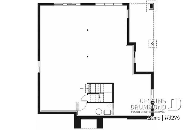 Sous-sol aménageable - Maison moderne 2 chambre, cuisine et salle de séjour à l'arrière, fondation rez-de-jardin pour espace ++ - Zenia