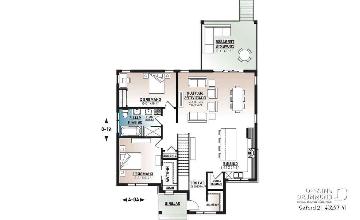 Rez-de-chaussée - Maison 1 étage, 2 chambres, grande cuisine ouverte sur le salon et salle à manger, vestiaire et garde-manger - Oxford 2