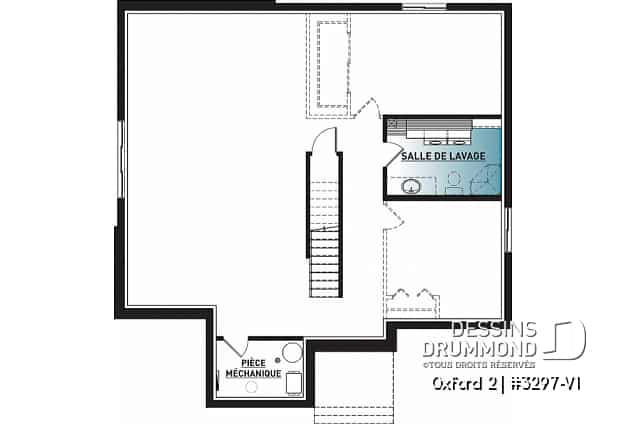 Sous-sol - Maison 1 étage, 2 chambres, grande cuisine ouverte sur le salon et salle à manger, vestiaire et garde-manger - Oxford 2