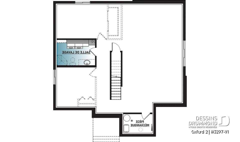Sous-sol - Maison 1 étage, 2 chambres, grande cuisine ouverte sur le salon et salle à manger, vestiaire et garde-manger - Oxford 2