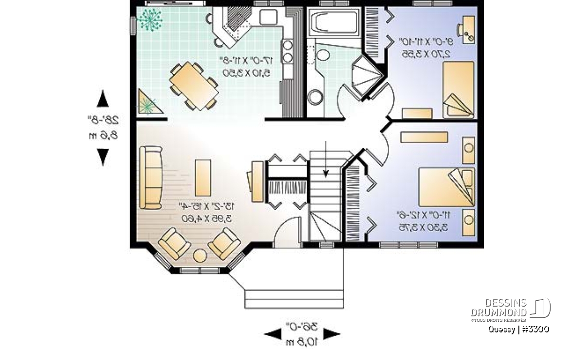 Rez-de-chaussée - Bungalow traditionnel, 2 chambres, sous-sol aménageable, bon prix - Quessy
