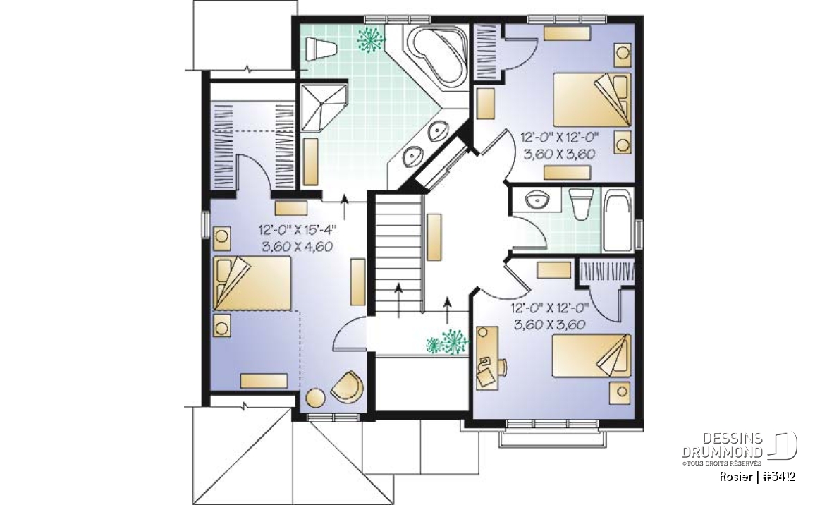 Étage - Maison traditionnelle avec cuisine fonctionnelle incl. garde-manger, grande suite des maîtres, mezzanine - Rosier