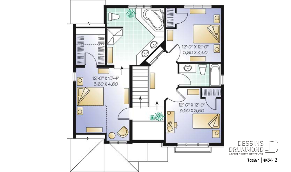 Étage - Maison traditionnelle avec cuisine fonctionnelle incl. garde-manger, grande suite des maîtres, mezzanine - Rosier