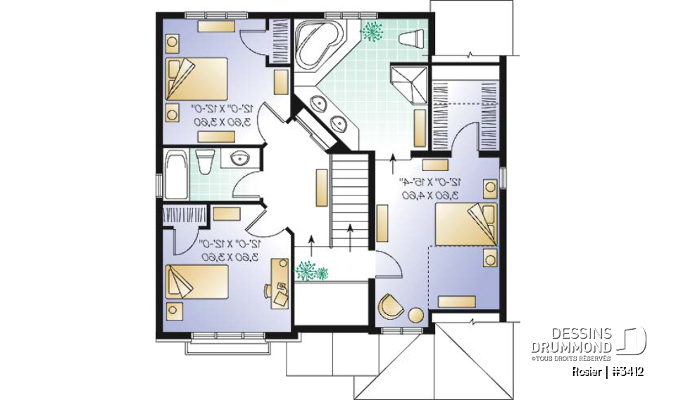 Étage - Maison traditionnelle avec cuisine fonctionnelle incl. garde-manger, grande suite des maîtres, mezzanine - Rosier