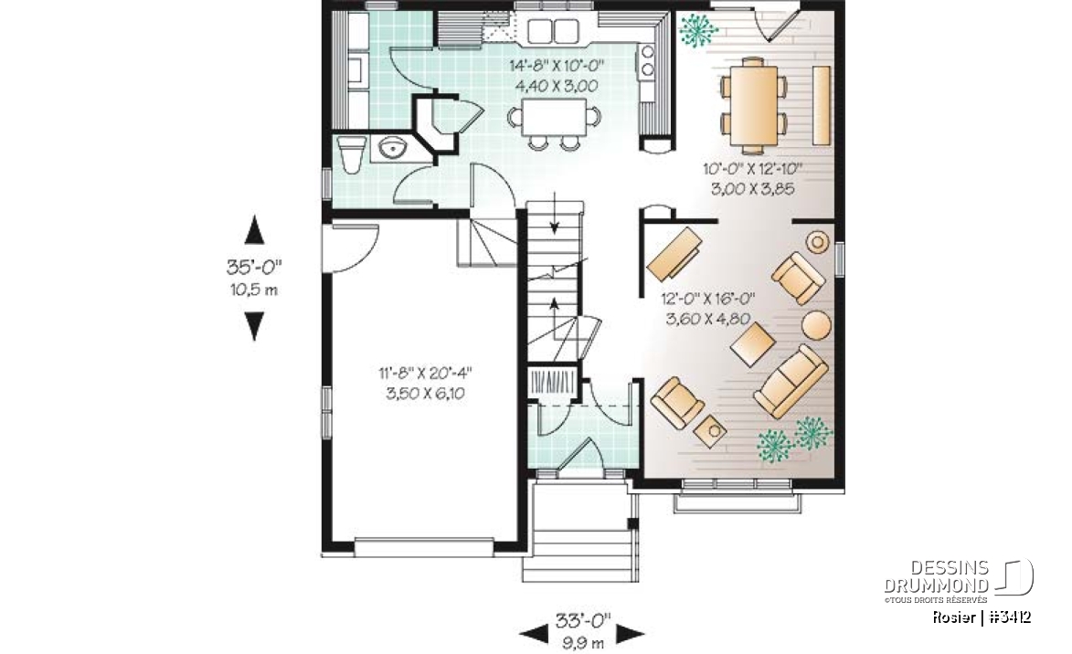 Rez-de-chaussée - Maison traditionnelle avec cuisine fonctionnelle incl. garde-manger, grande suite des maîtres, mezzanine - Rosier