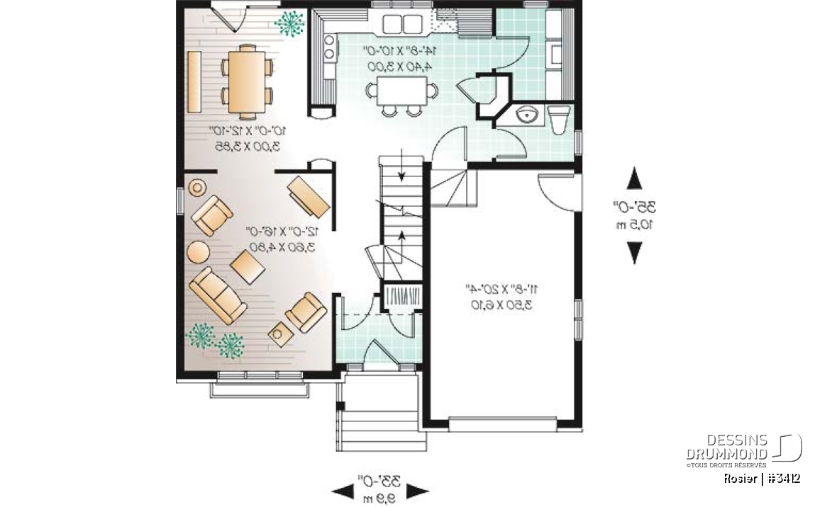 Rez-de-chaussée - Maison traditionnelle avec cuisine fonctionnelle incl. garde-manger, grande suite des maîtres, mezzanine - Rosier