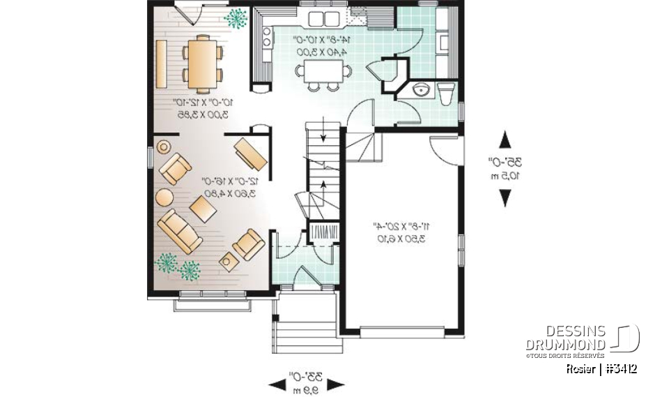 Rez-de-chaussée - Maison traditionnelle avec cuisine fonctionnelle incl. garde-manger, grande suite des maîtres, mezzanine - Rosier