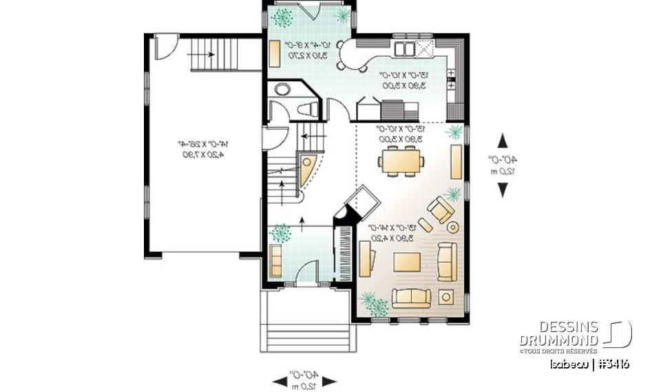 Rez-de-chaussée - Modèle style manoir, foyer au gaz à la salle familiale, 3 chambres, garage - Isabeau